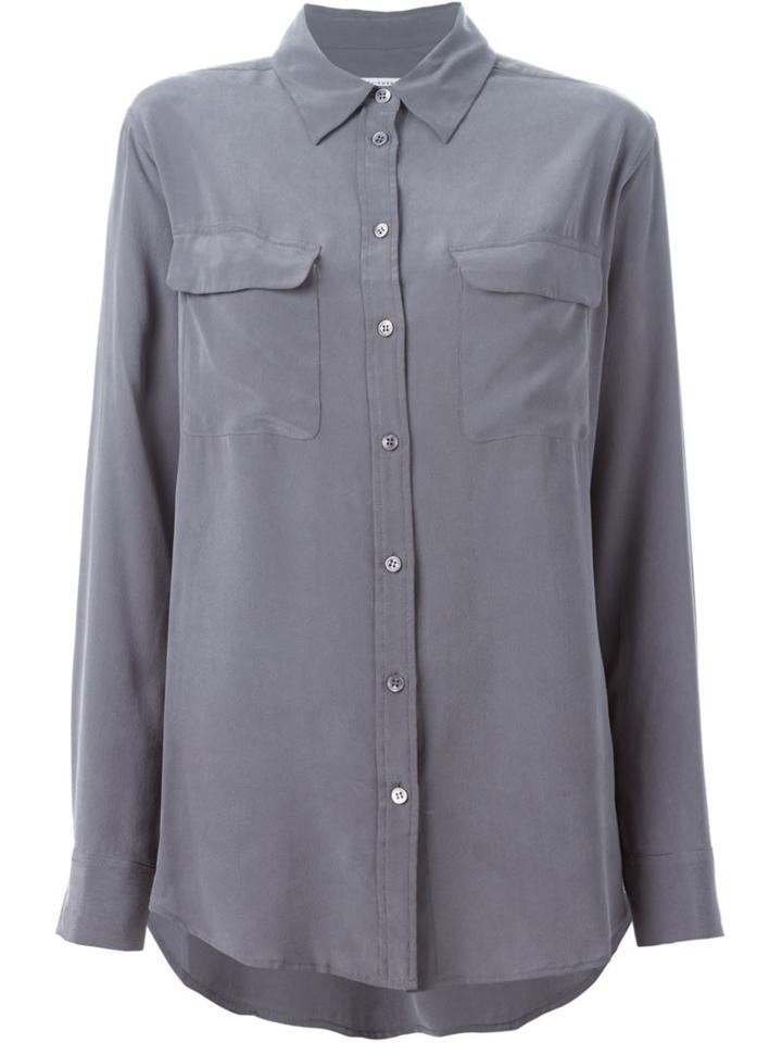 Equipment Silk Shirt, Women's, Size: Small, Grey, Silk