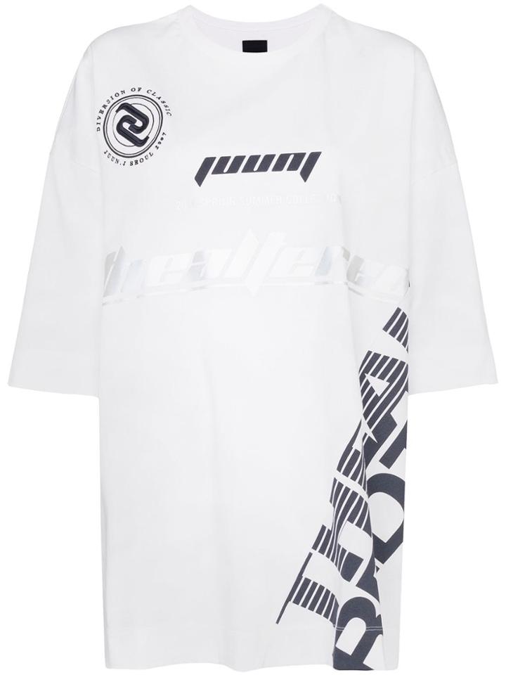 Juun.j Oversized Logo Print T-shirt - White