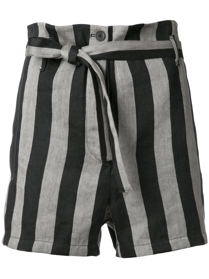 Ann Demeulemeester Crawford Shorts, Women's, Size: 36, Black, Linen/flax/polyester