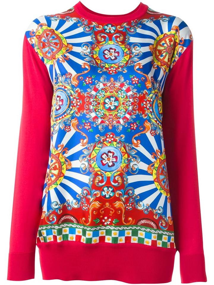 Dolce & Gabbana Carretto Siciliano Print Jumper