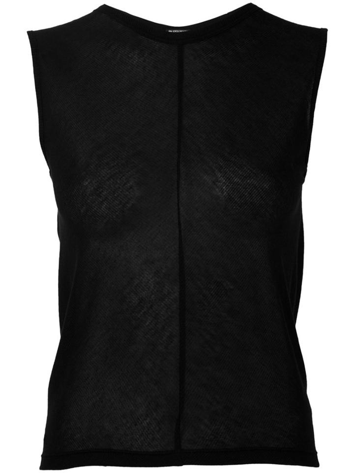 Ann Demeulemeester - Open Back Tank Top - Women - Modal/cashmere - 40, Women's, Black, Modal/cashmere