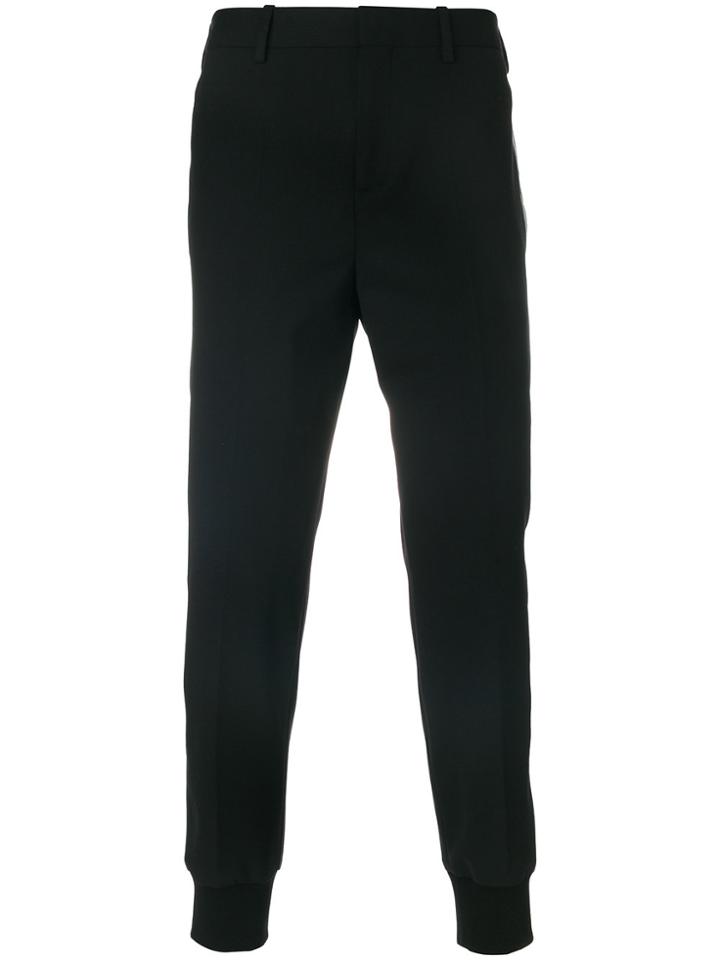 Neil Barrett Tapered Stripe Trousers - Black