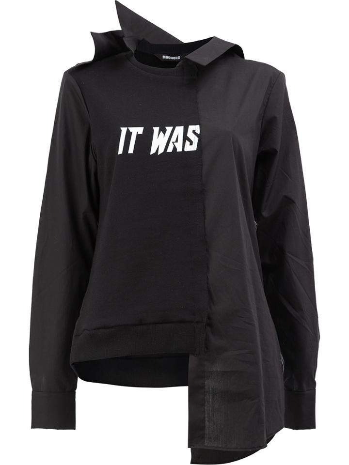 Moohong It Was Print Sweatshirt - Black
