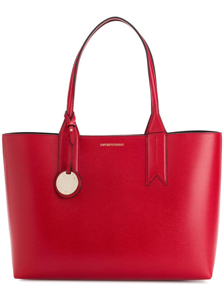 Emporio Armani Charm-detail Tote - Red