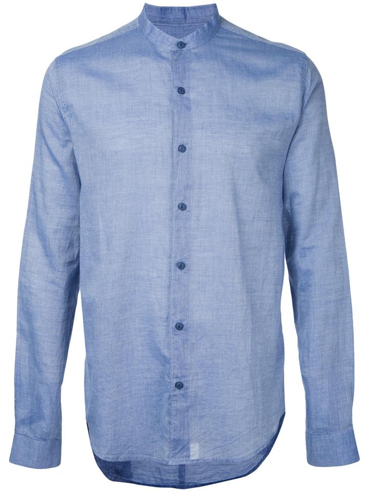 Ymc - 'bootboy' Chambray Shirt - Men - Cotton - M, Blue, Cotton