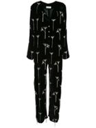 Beau Souci Embellished Long-sleeve Jumpsuit - Black