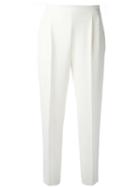 Max Mara Cropped Trousers, Women's, Size: 42, White, Polyester/triacetate