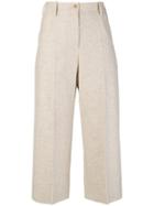 Nehera Cropped Wide-leg Trousers - Nude & Neutrals