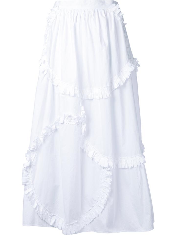 Tsumori Chisato Patchwork Frill Skirt - White