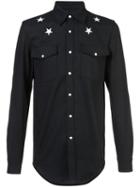 Givenchy - Star Embroidered Shirt - Men - Cotton/spandex/elastane - S, Black, Cotton/spandex/elastane