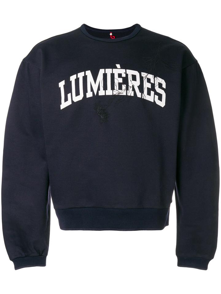 Oamc Logo Patch Sweatshirt - Blue