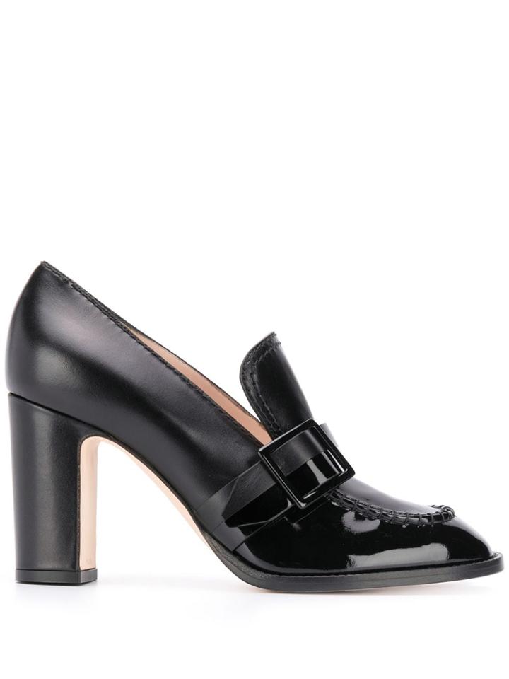 Pollini Buckle Front Pumps - Black