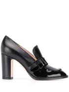 Pollini Buckle Front Pumps - Black