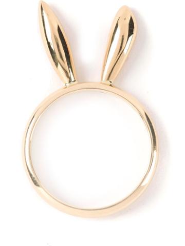 Natasha Zinko Bunny Ears Ring, Women's, Size: 51, Metallic, Gold