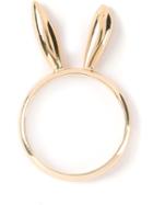 Natasha Zinko Bunny Ears Ring, Women's, Size: 51, Metallic, Gold