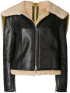 Calvin Klein 205w39nyc Zipped Shearling Jacket - Black