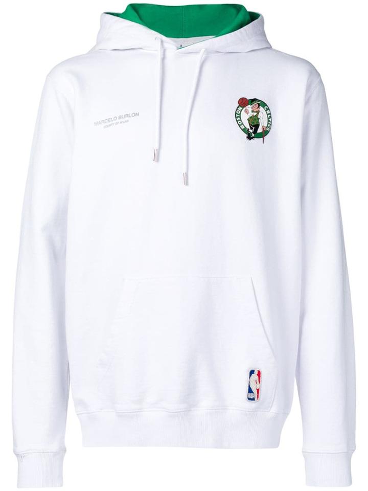 Marcelo Burlon County Of Milan Boston Celtics Hoodie - White