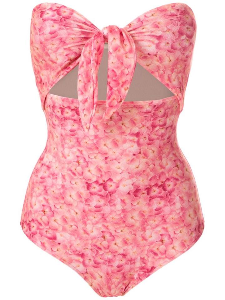 Adriana Degreas Printed Tie Knot Swimsuit - Pink