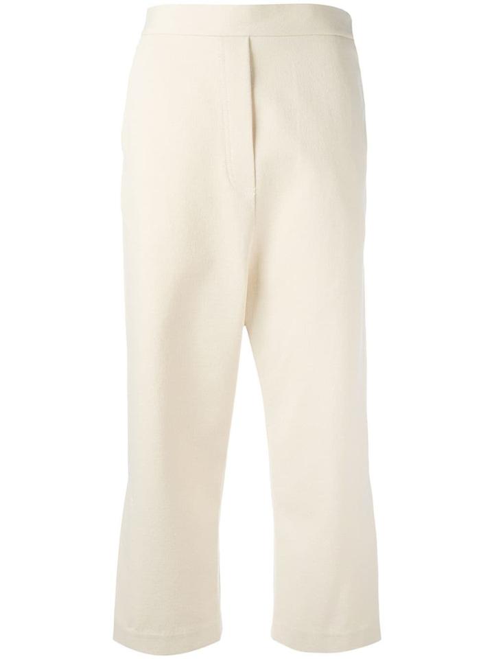 Ellery Wide-legged Cropped Trousers - Nude & Neutrals