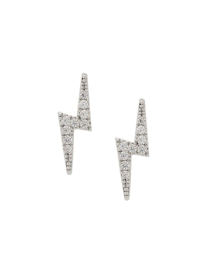 Federica Tosi Lightening Bolt Earrings - Silver