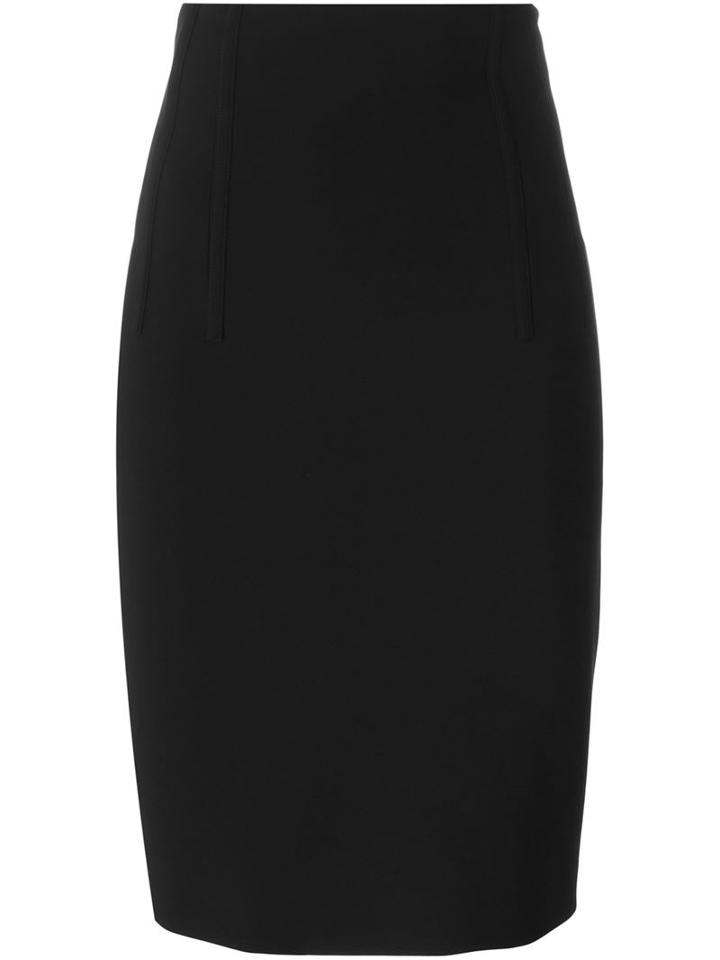 Moschino Classic Pencil Skirt, Women's, Size: 48, Black, Triacetate/polyester/rayon/spandex/elastane