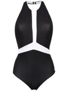 Brigitte Panelled Lena Swimsuit - Black