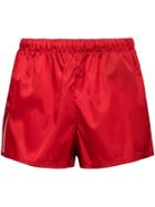 Prada Gabardine Shorts - Red