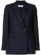 Max Mara Double Breasted Suit Jacket - Blue