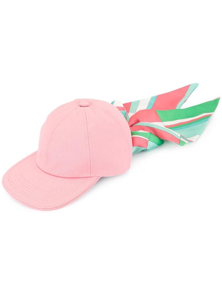 Emilio Pucci Scarf Detail Baseball Cap - Pink