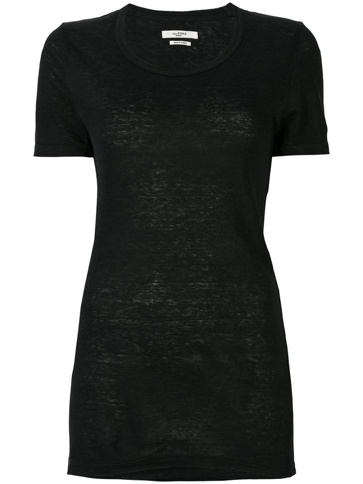 Isabel Marant Étoile - Basic Kiliann T-shirt - Women - Linen/flax - L, Black, Linen/flax