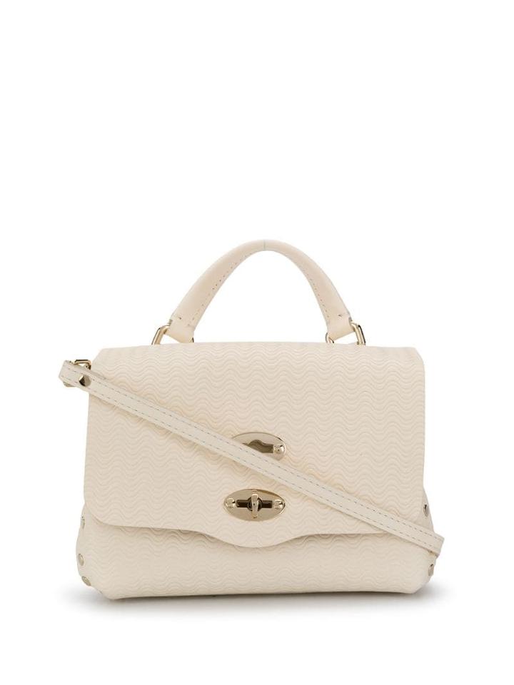 Zanellato Leather Wave Detail Mini Tote - White