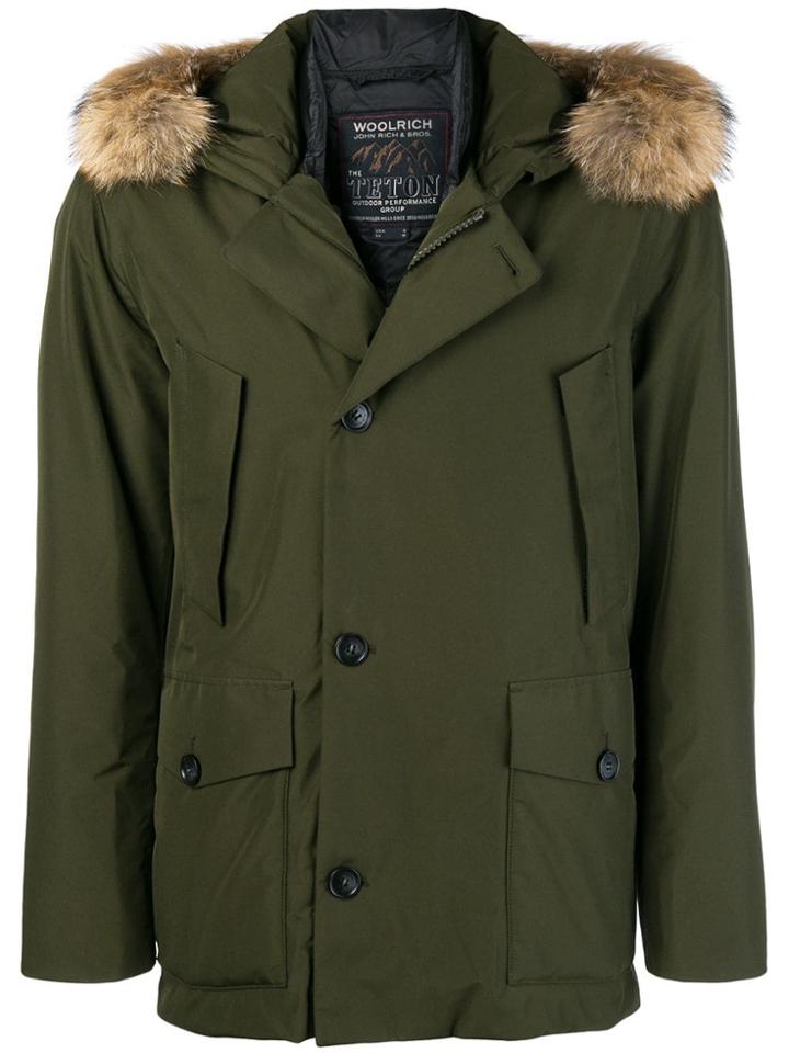 Woolrich Hooded Parka Coat - Green