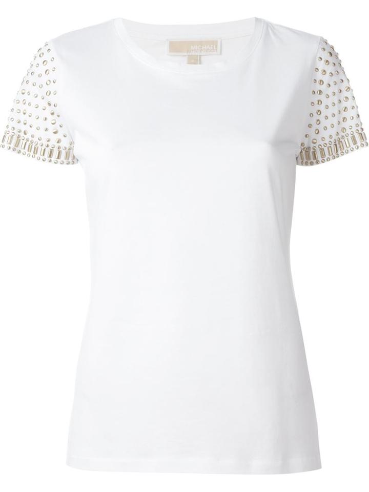 Michael Michael Kors Embellished Sleeve T-shirt
