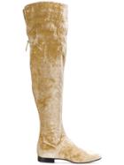 Alberta Ferretti Over The Knee Boots - Nude & Neutrals
