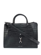 Rebecca Minkoff Crocodile Embossed Tote - Black