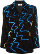 Kansai Yamamoto Vintage Jazzy Patterned Jacket, Women's, Size: S, Black