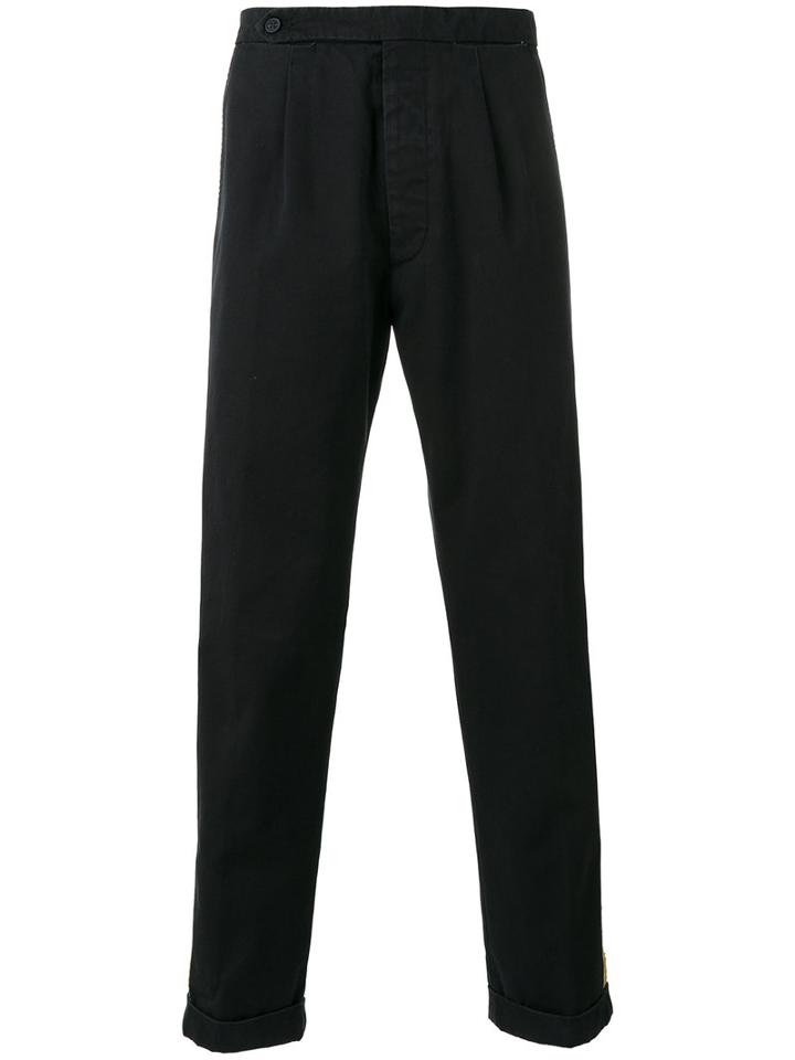 Palm Angels Side Stripe Chinos, Men's, Size: 48, Black, Cotton/polyester/metal
