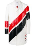 Thom Browne - Striped Coat - Men - Cotton - 3, White, Cotton