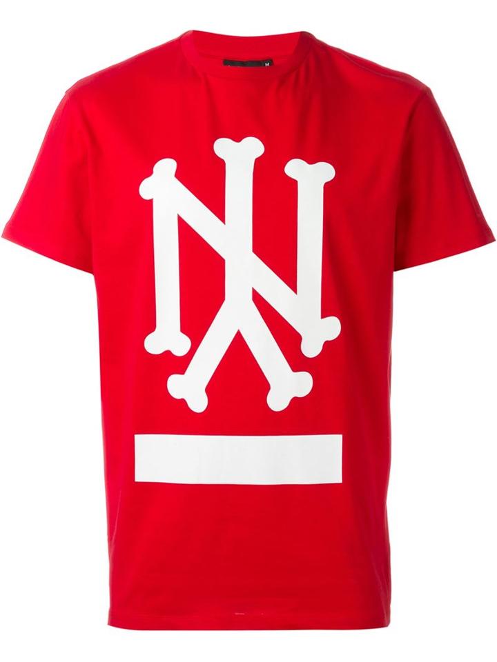 Ejxiii Ny Printed T-shirt, Men's, Size: Xs, Red, Cotton