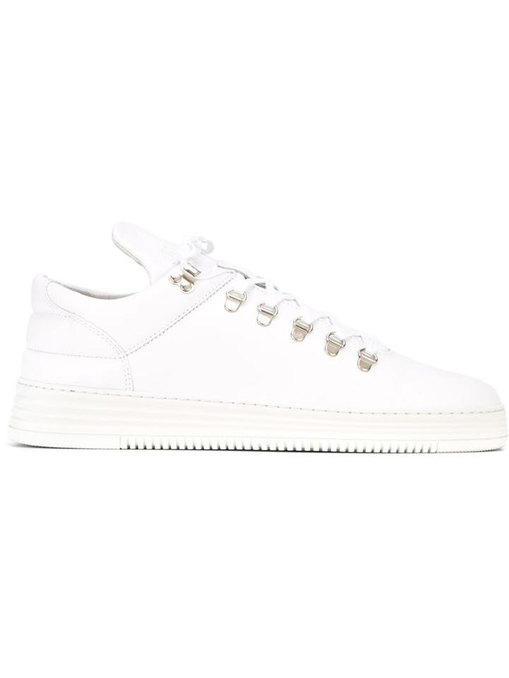 Filling Pieces Mountain Cut Sneakers, Men's, Size: 44, White, Leather/rubber