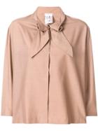 A.n.g.e.l.o. Vintage Cult Tied Neck Loose Blouse - Pink & Purple