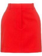 Calvin Klein 205w39nyc Side Stripe Wool Mini Skirt - Red