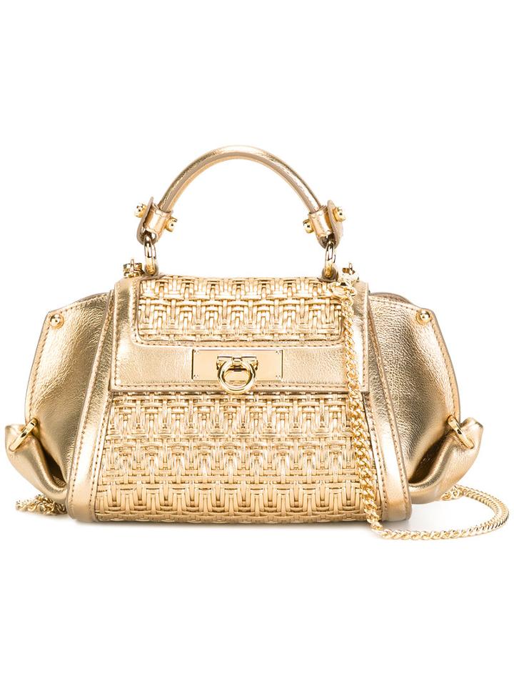 Salvatore Ferragamo - Small Shoulder Bag - Women - Calf Leather - One Size, Women's, Grey, Calf Leather