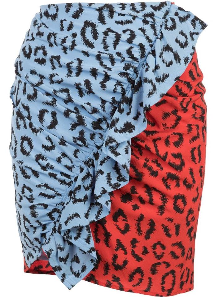A.l.c. Leopard Print Skirt - Red