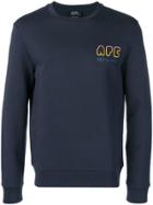 A.p.c. Logo Print Sweatshirt - Blue