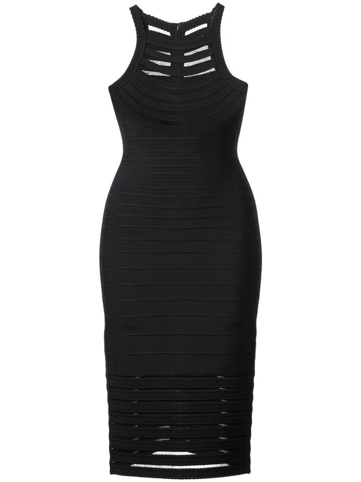 Hervé Léger Emely Translucent Band Dress - Black