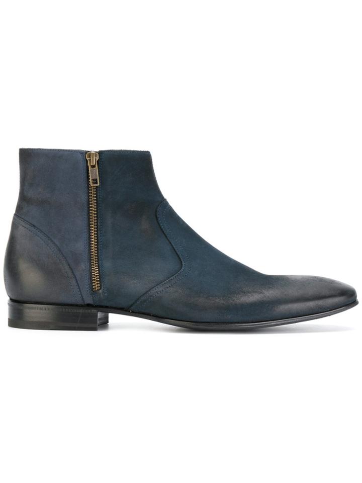 Pete Sorensen Fitted Zip Chelsea Boots - Blue