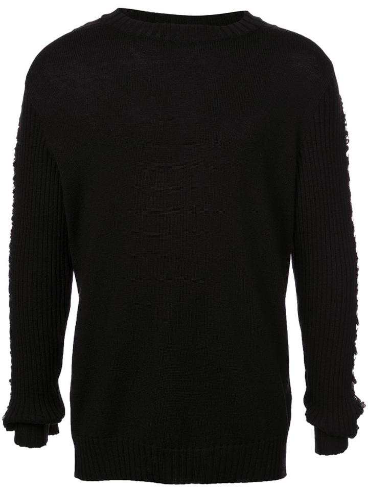 Balmain Rough Knit Jumper - Black