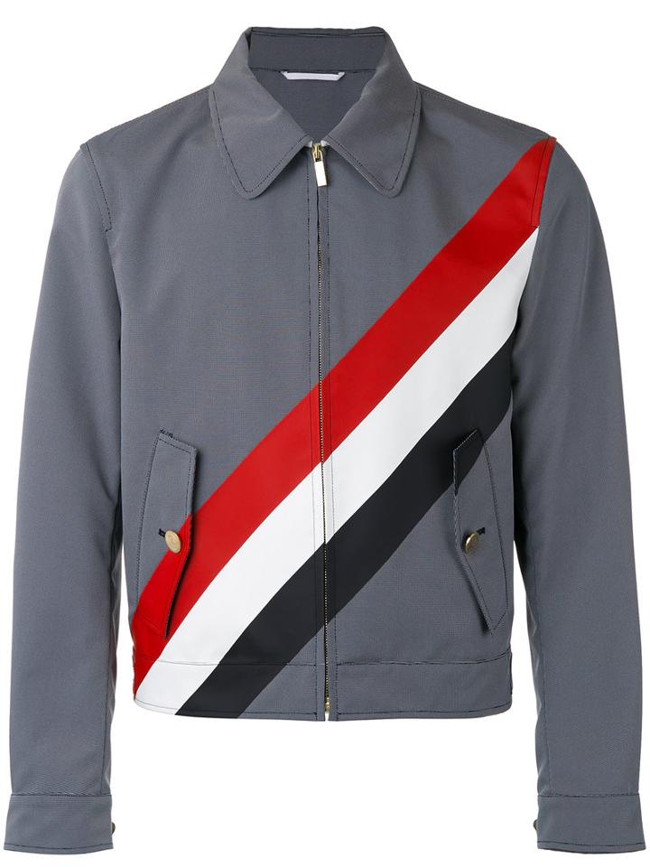 Thom Browne - Coated Checked Jacket - Men - Cotton/polyester - 2, Blue, Cotton/polyester