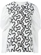 J.w. Anderson 'squiggle Print Exaggerated Sleeve' Blouse